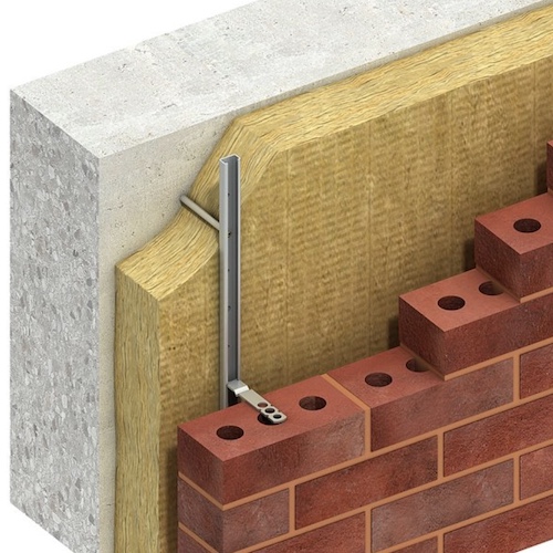 Ancon 25/14 Stainless Steel Channel - 3000mm Length - To Fix An Outer Leaf Of Brickwork Through Insulation To Steel Frame Or Concrete