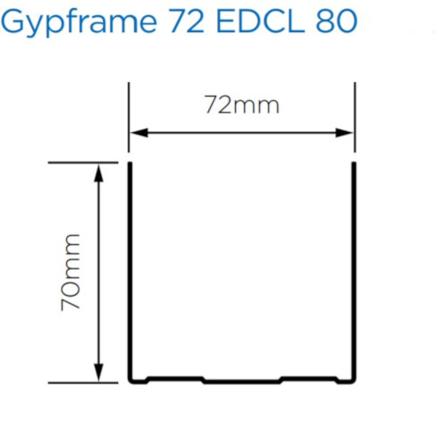 British Gypsum Gypframe 72 EDCL 80 CurveLiner Channel - Pack of 10