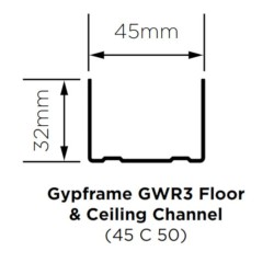 British Gypsum Gypwall Rapid GWR3 Floor and Ceiling  Channel (pack of 10)