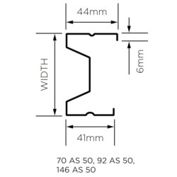 British Gypsum Gypframe 70 AS 50 Acoustuds 2.4 m (pack of 10)