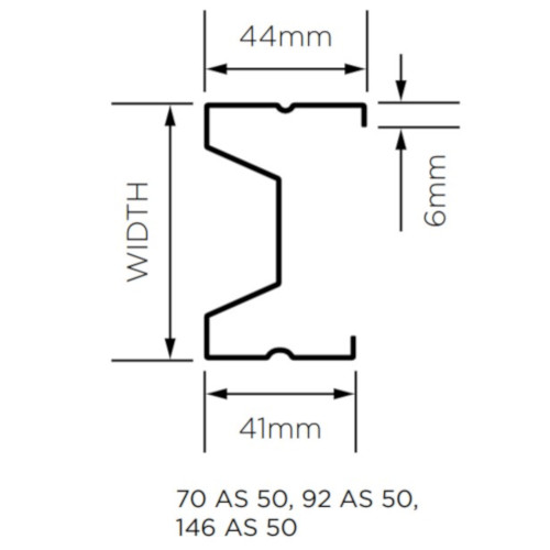 British Gypsum Gypframe 70 AS 50 Acoustuds 3.6 m (pack of 10)