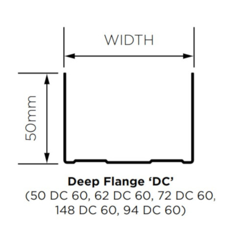 British Gypsum Gypframe 50 DC 60  Deep Flange Channel - pack of 10