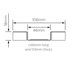 British Gypsum Gypframe Service Support Plate (pack of 100)