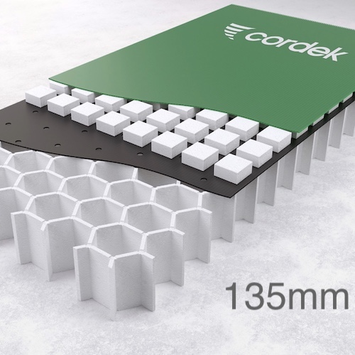135mm Cordek Cellvent HX Ground Heave Cellular EPS Void Former - Grade 7/10 - 1200mm x 2400mm