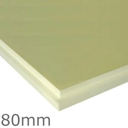 80mm Finnfoam FL300 Extruded Polystyrene (XPS) Rebated Edge Insulation Board - 1235mm x 585mm