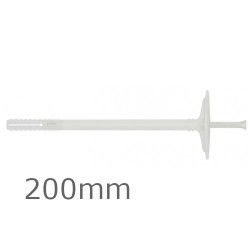 200mm Plastic Insulation Panel Fixings - pack of 200.