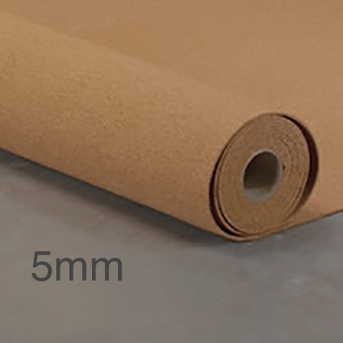 5mm Isocheck Re-Cork 5 Acoustic Floor Underlay - For Concrete Floors With Carpet Flooring Finish