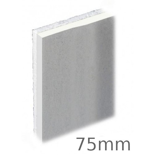 75mm Knauf PIR Thermal Laminate Insulation Board - (65.5mm PIR and 9.5mm Plasterboard)