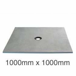 Marmox Showerlay 360 - Centre Draining  Shower Tray - 20mm x 1000mm x 1000mm