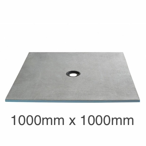 Marmox Showerlay 360 - Centre Draining  Shower Tray - 20mm x 1000mm x 1000mm