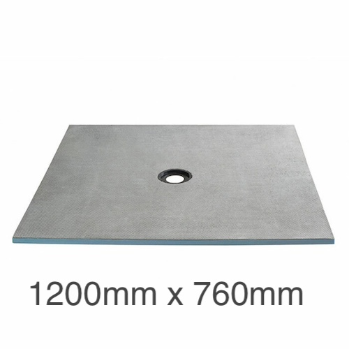 Marmox Showerlay 360 - Centre Draining  Shower Tray - 20mm x 1200mm x 760mm