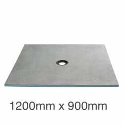 Marmox Showerlay 360 - Centre Draining  Shower Tray - 20mm x 1200mm x 900mm