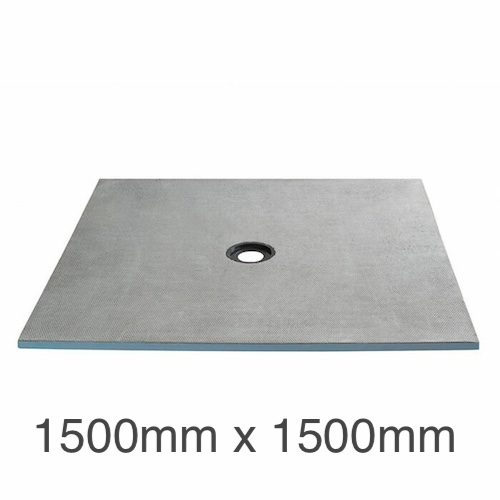 Marmox Showerlay 360 - Centre Draining  Shower Tray - 24mm x 1500mm x 1500mm
