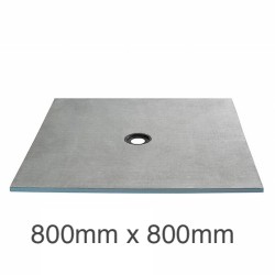 Marmox Showerlay 360 - Centre Draining  Shower Tray - 20mm x 800mm x 800mm