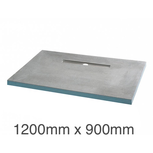 Marmox Showerlay 360 - Linear Draining  Shower Tray - 40mm x 1200mm x 900mm