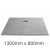 Marmox Showerlay 360 - Offset Draining  Shower Tray - 20mm x 1300mm x 800mm