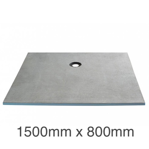 Marmox Showerlay 360 - Offset Draining  Shower Tray - 24mm x 1500mm x 800mm