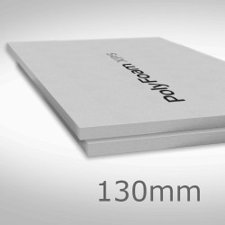130mm Polyfoam XPS Roofboard - Extra grade - Extruded Polystyrene Board (pack of 3) - 600mm x 1250mm