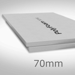 70mm Polyfoam XPS Roofboard - Extra grade - Extruded Polystyrene Board (pack of 6) - 600mm x 1250mm