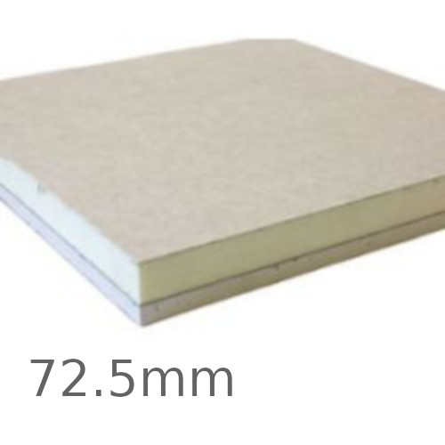 72.5mm Speedline PIR Thermal Laminate Board - 60mm PIR and 12.5mm Plasterboard