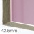 42.5mm Thermal and Acoustic Wall Panel - 30mm Rockwool Slab (A1) bonded to 12.5mm Fire Resistant Plasterboard (A2) - 1200mm x 2400mm