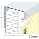 120mm Soffit Flashing and Window Sill Extensions (with full end caps-pair) - 2.5m Length.
