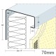 70mm Soffit Flashing and Window Sill Extensions (with full end caps-pair) - 2.5m Length.
