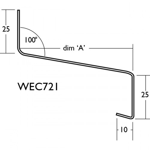 120mm Eaves Flashing, Osill and Window Sill Extensions (with full end caps-pair) - 2.5m Length