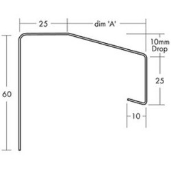 25mm Undersill Flashing and Window Sill Extensions (with full end caps-pair) - 2.5m Length