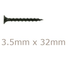 3.5x32mm Drywall Screws - Coarse Thread Sharp Point  - box of 1000