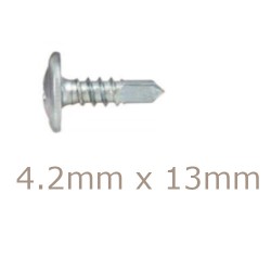 4.2x13mm Wafer Head Screw with Drill Point for Thicker Gauge Steel - box of 1000
