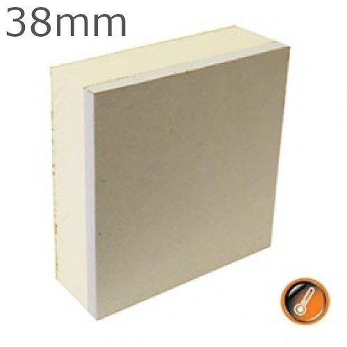 38mm British Gypsum Gyproc Thermaline PIR Insulated Plasterboard - (25.5mm PIR and 12.5mm Gyproc WallBoard)